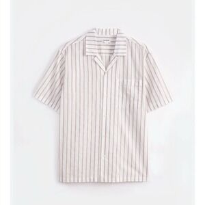 Frank & Oak Textured Camp Collar Shirt Organic Cotton MSRP $99, Sz XL, NWT